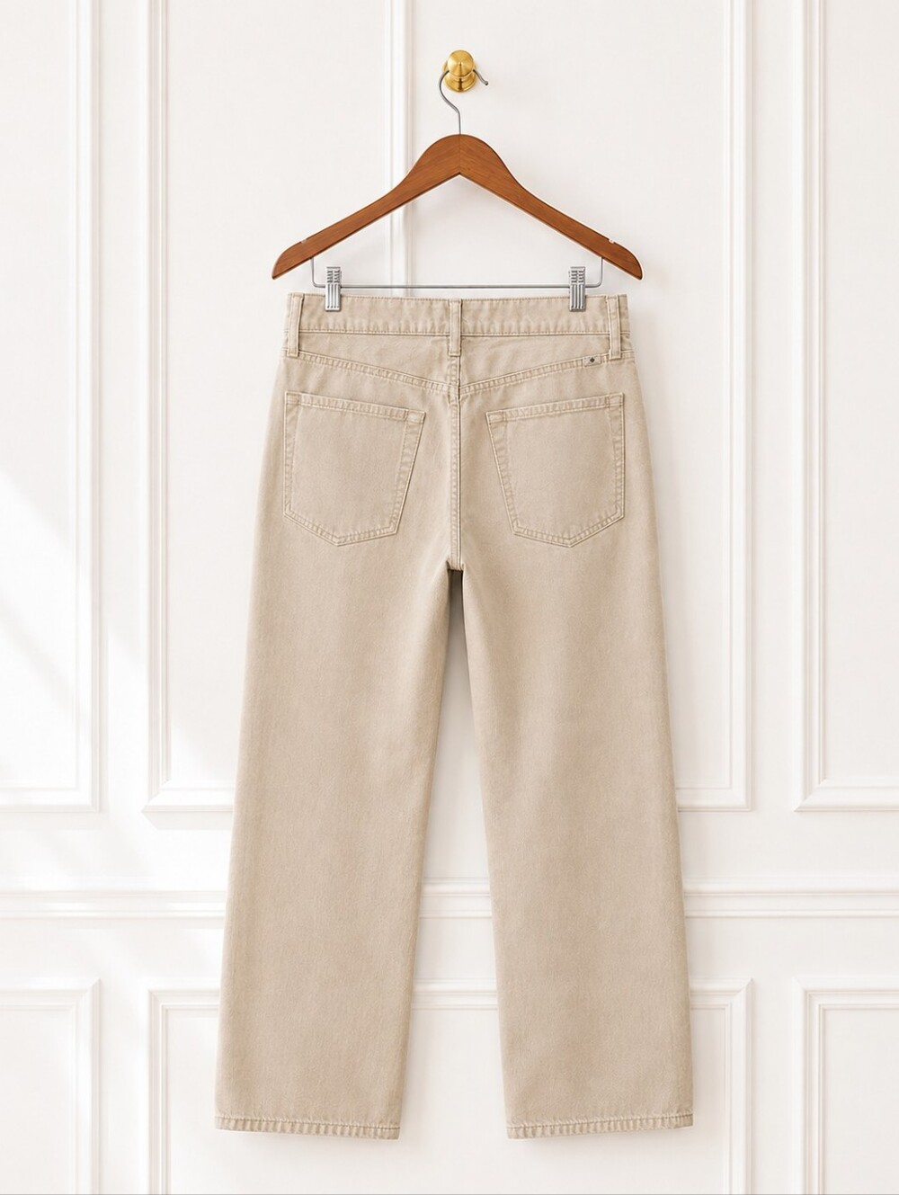 Calvin Klein Jeans Corduroy Straight Leg Pants Size 10 Neutral Stretch Classic - Picture 7 of 9